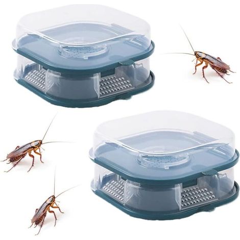 pièges à cafards, pièges à cafards allemands, tue-cafards double couche, non toxique et respectueux de l'environnement, sans danger pour les enfants et les animaux domestiques (bleu) (1/5)