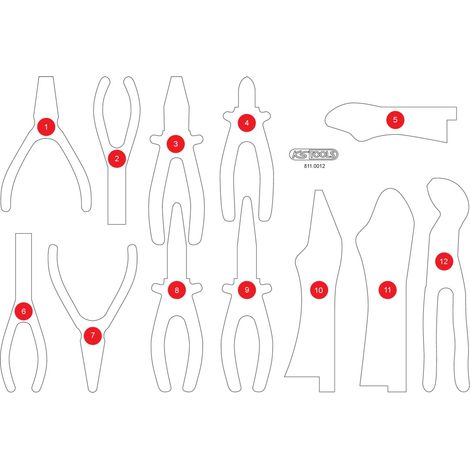 KS Tools Leere Schaumstoffeinlage zu 811.0012 (1/2)