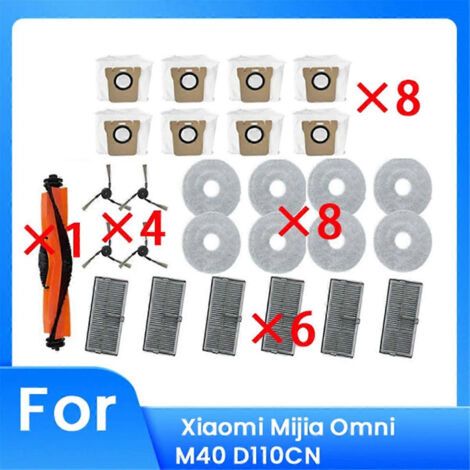 Convient pour Xiaomi Mi Family M40 : Accessoires pour robot de coupe, brosse, filtre et lingette Fi (1/5)