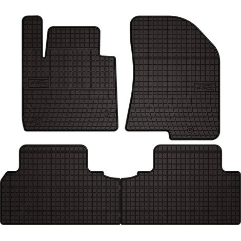 Tapis de sol en caoutchouc pour Kia Carens IV (2013-2018) - noirs, sur mesure (1/5)