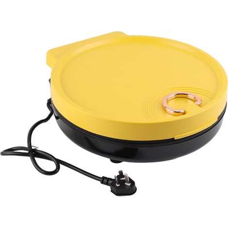 Poêle à Pancakes Reversible Jaune Canard, Crêpière Double Face avec Pelle à Retourner (1/5)