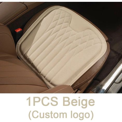 Coussin de siège auto beige en cuir nappa avec soutien lombaire pour Mazda 2, 3, 5, 6, Atenza, Axela, CX30, CX4, CX5, CX8 et CX9 (1/5)