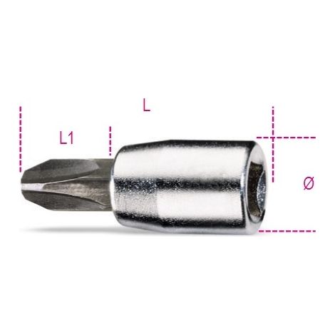 CHIAVI A BUSSOLA A GIRAVITE PER VITI CON IMPRONTA A CROCE PHILIPS® CROMATE-INSERTI BRUNITI PH 3 ART. 900PH