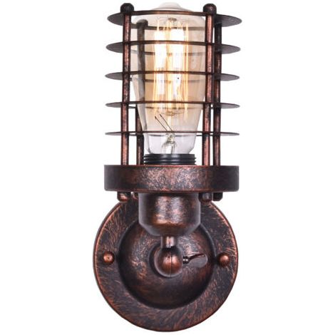 Pair Applique murale en fer de style nordique E27, lampe murale en métal d'ambiance de haute qualité, lampes à lave enfichables, convient pour chambre, café, bar, appareils électroménagers (1/4)
