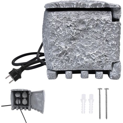 Naizy – Prise extérieure étanche IP44 avec 4 contacts de protection – Rallonge 1,5 m – Pour alimenter plusieurs appareils en extérieur (1/4)