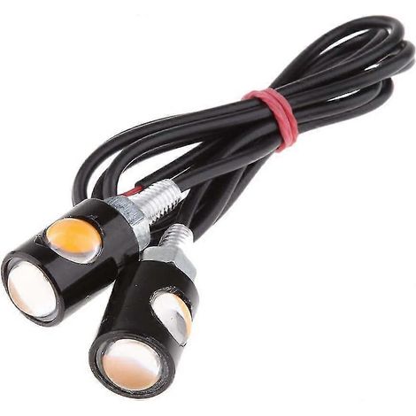 Lot de 2 mini clignotants ambre pour moto (12 V CC) (1/5)