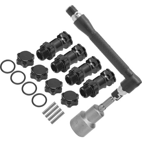 17-mm-Sechskantadapter für 1/8-Zoll-RC-Controller-Auto-Verlängerung auf 29 mm, 17-mm-Steckschlüsselsatz, Schwarz (1/5)