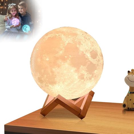 Lampe lune – Veilleuse 3D avec télécommande et contrôle (1/5)