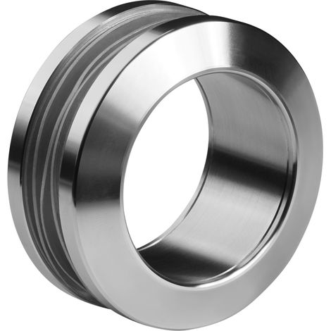 1 Paar Schiebetürgriff EMINA Ø 58 mm Edelstahl gebürstet für Glastüren - offen (1/3)