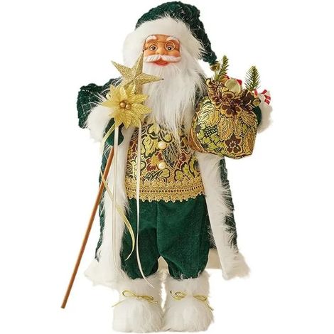 Figurine de Père Noël debout, décoration de Noël multicolore, ornement festif (1/5)