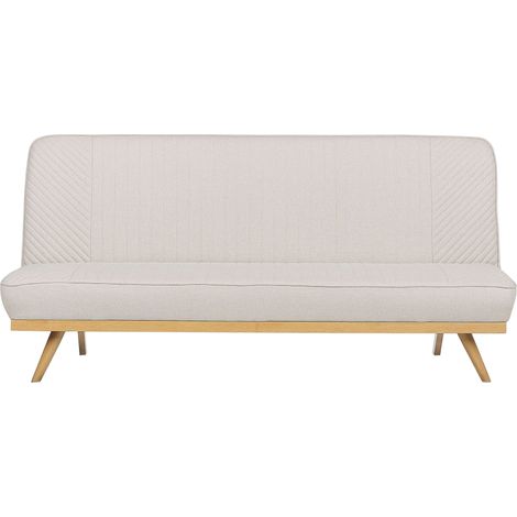 Schlafsofa 2-Sitzer KALFAFEL Stoff Beige