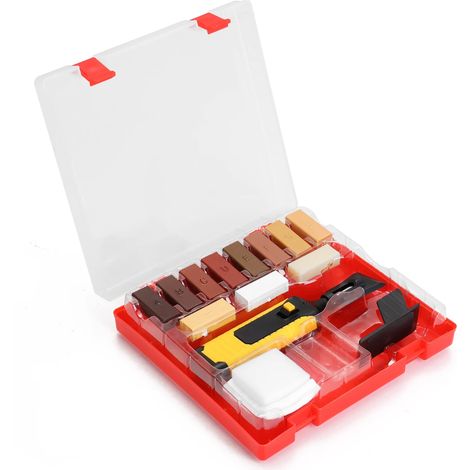 YMYNY Kit de réparation de stratifié, système de cire, plan de travail au sol, puces d'enveloppe robuste, rayures, ensemble d'outils de réparation, kit d'outils à main (1/5)