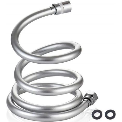 Tuyau de douche flexible anti-torsion ZVD - 2m - économie d'eau - finition chromée (1/4)