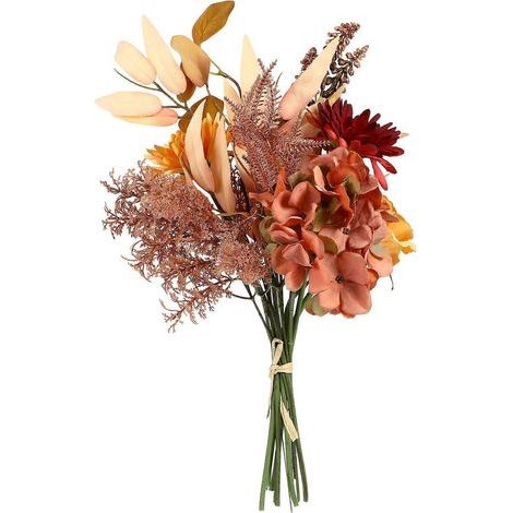 Künstlicher Herbstblumenstrauß für Thanksgiving – 44,00 x 25,00 x 25,00 cm – Orange (1/3)