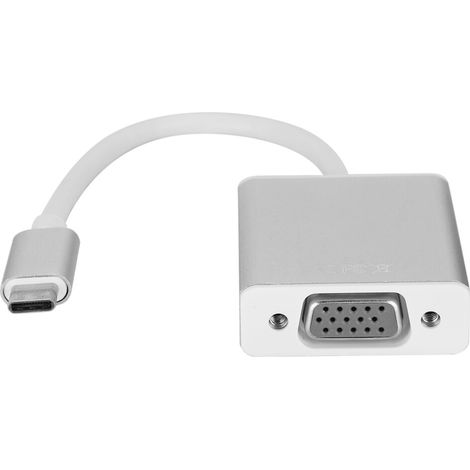 Un adaptador de carga fiable, un cable de carga síncrono ligero y portátil, compatible con el MacBook Air de 12 pulgadas y otros dispositivos, con interfaz USB-C a VGA. (1/3)