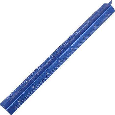 Règle Triangle En Aluminium - 30 Cm - Précision Angulaire Et Linéaire - Pour Dessin Technique Et Études - 1 Pièce (1/5)