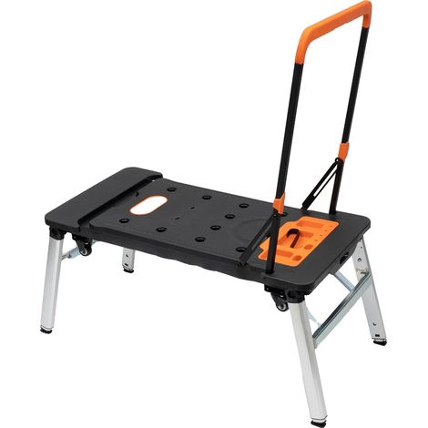 Établi, Design Multifonctionnel, Hauteur Réglable, Noir (1/2)