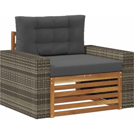 Maison Exclusive - Outdoor Mittelsofa Massivholz Akazie Natur (1/5)