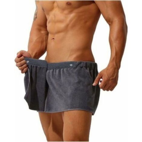 Serviette De Bain - Microfibre - 30x140 cm - Gris - Pour Plage Douche Sport - 1 Pièce (1/5)