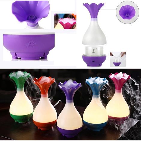 Trade Shop - USB-RAUMDIFFUSOR DAMPF-HEIMDUFT LED-DUFTÖL AROMATHERAPIE -
