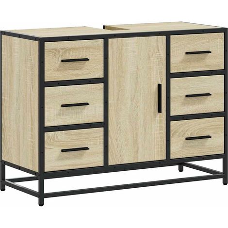 Maison Exclusive - Waschbeckenunterschrank Sonoma-Eiche 80x33x60