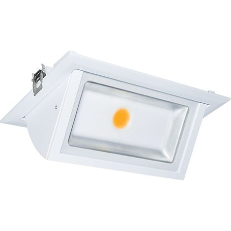 Vision-El – Spot encastrable rectangulaire inclinable 40W – Lumière blanche neutre 4000°K – Alimentation déportée – Angle d'ouverture 90° – IP44 (1/10)