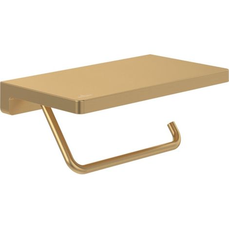 Support de papier toilette VB avec éléments amovibles - Dimensions 200x110x79mm, or brossé