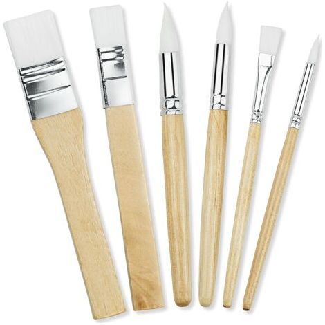 Vakuum-Ensemble de 6 pinceaux en nylon pour acrylique, huile, aquarelle, gouache et peinture DIY – pinceaux d'artiste (1/5)