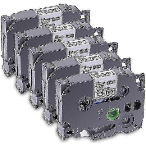 Lot de 5 rubans adhésifs P-press pour Brother Tze-231, étiquette laminée (1/5)
