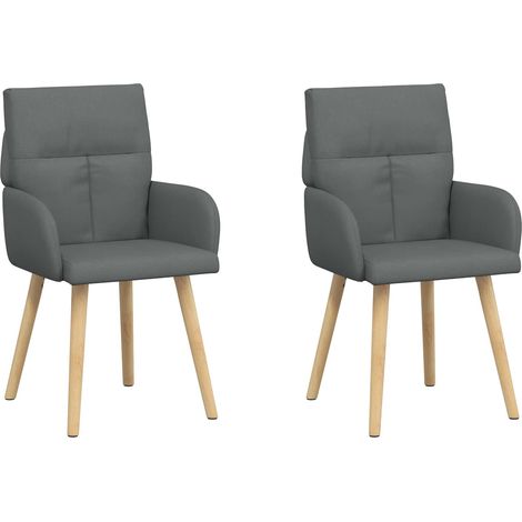 Esszimmerstühle 2 Stk. Stoff Dunkelgrau 60 x 56 x 96 cm vidaXL (1/5)