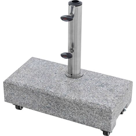 Doppler Granitsockel 25 kg Balkonsockel mit Rollen ø 25 x 48 mm Schirmsockel 85897 (1/5)