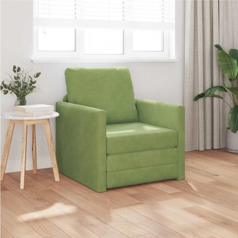 Schlafsofa Hellgrün 74 x 77 x 81 cm Samt