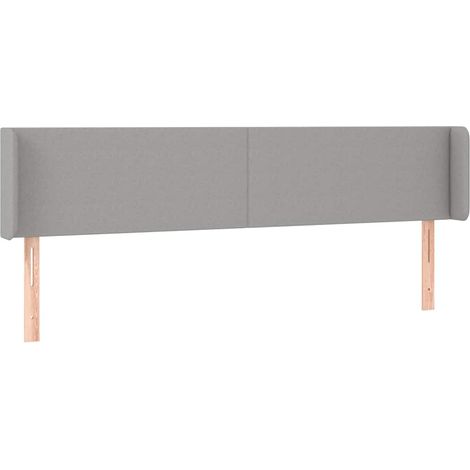 Maison Exclusive - Cabecero de tela gris claro 203x16x78/88 cm (1/5)