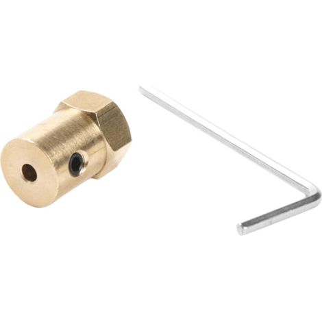 Raccord flexible en laiton à bouchon hexagonal 3 mm/4 mm/5 mm/6 mm/7 mm/8 mm pour arbre moteur, avec