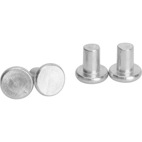 100 rivetti in alluminio a testa piatta GB867 M4, rivetti solidi a testa piatta (M4  4).