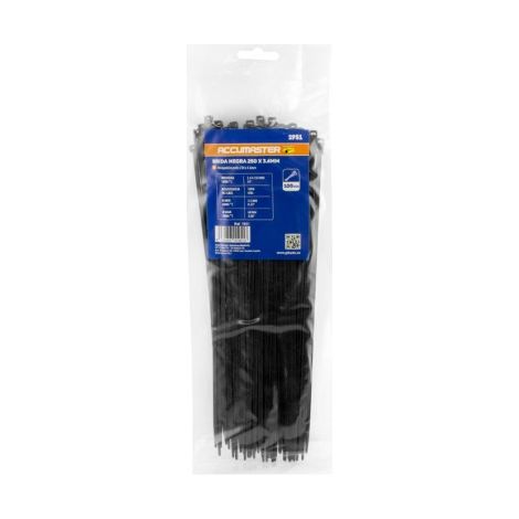 Sachet de 100 attaches de câble en nylon noir 4,8 x 350 mm (1/3)