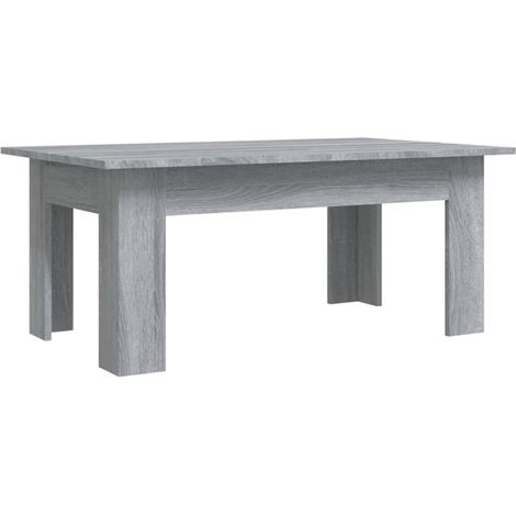 Tavolino da caffè dal design moderno, semplice, 100 x 60 x 42 cm, legno ingegnerizzato grigio DEC039967