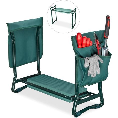 Agenouilloir,coussin moelleux, 2 sacs,pliable, aide genou, travail jardin, jusqu’à 150 kg,HlP 50x60x27,5 (1/5)