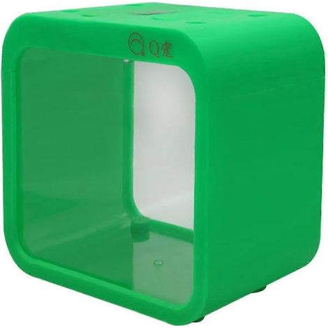 Aquarium économe en énergie, élégant et réutilisable, en forme de coquille avec fenêtre d'alimentation, terrarium pour poissons, accessoires ménagers (1/4)