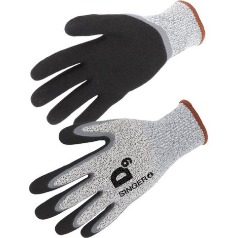 Gants de protection anti-coupure fourrés et tactiles pour milieux froids et humides SINGER SAFETY (Lot de 5) Gris 11 (1/3)