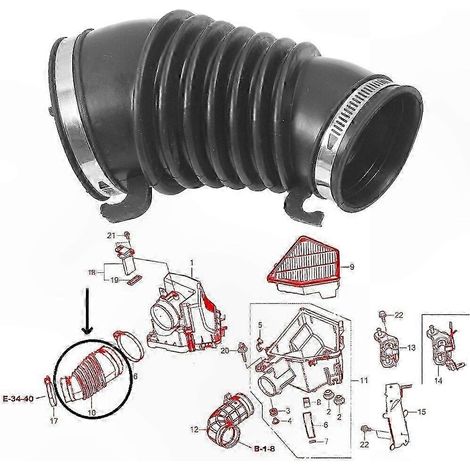 Ansaugschlauch für Dieselmotoren des CR-V 1.6 (2013-2018), Ersatzteil MK86152, kompatibler Turboschlauch, Hochleistungs-Ansaugkanal. (1/5)