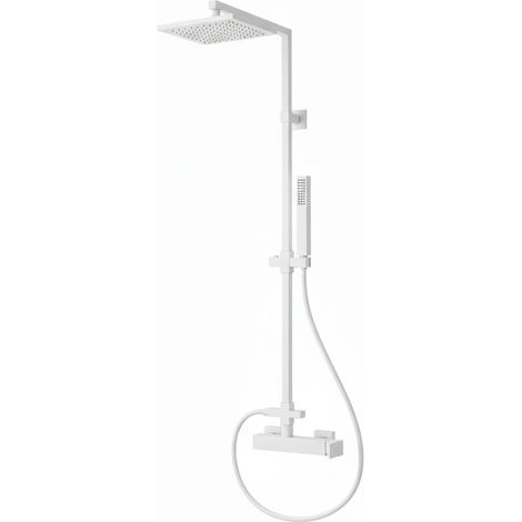 Presto Nitro Plus 52550304 Columna ducha monomando mezcladora rociador 300 mm y flexo pvc blanco (1/2)