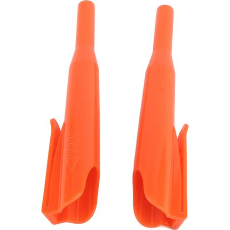 Set mit 2 langen, tiefsitzenden Stiftschonern für Zimmerleute mit Clip, orange (1/5)