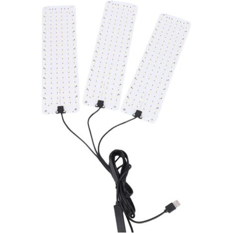 Pair - Lampe de croissance LED à spectre complet pour plantes d'intérieur, avec minuterie, PPFD élevé, économie d'énergie et 3 têtes. (1/4)