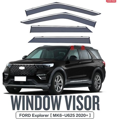Déflecteurs de pluie et de pluie pour vitres de voiture, accessoires pour Ford Explorer 2020-2025, 4 pièces ( ) (1/5)