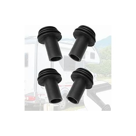 Cache-embout de tuyau d'évacuation pour camping-car, noir, en 4 pièces (1/5)
