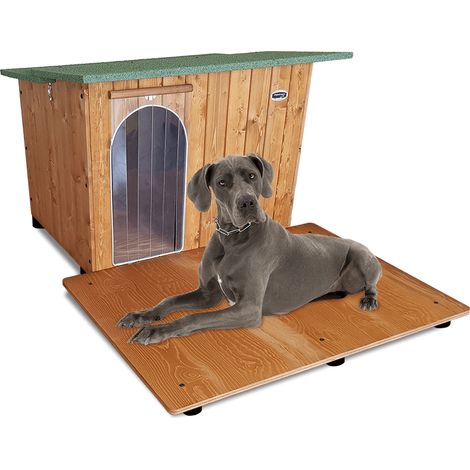 Cuccia in Legno per Cani da Esterno "Rinforzata" Tendina OMAGGIO mod. Italy con Davanzale MADE IN ITALY E - Alano 122x160x86 Tendina OMAGGIO (1/5)