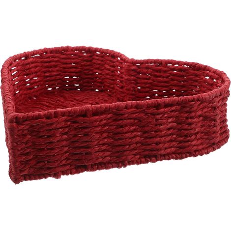 de rangement SOLUSTRE en forme de cœur tressé fabriqué en