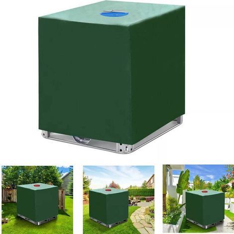 IBC Container Couverture Bâche de protection Solaire UV-Protection de 1000L Film de Pluie, Vert (1/5)