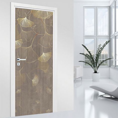 Stickers pour porte - Feuilles - 73 x 205 cm - Adhésif MAT (1/2)